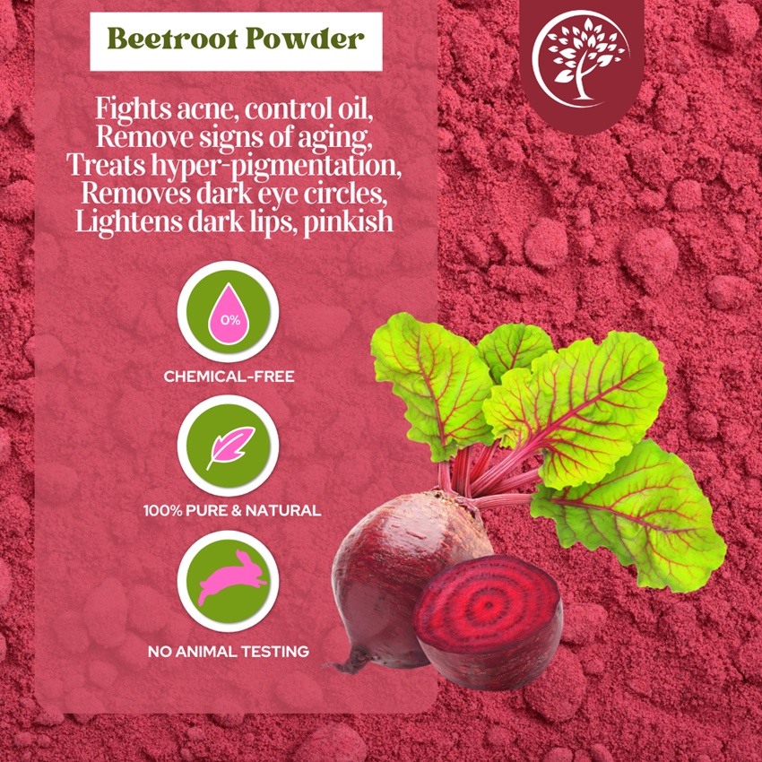 Beetroot Powder Face Mask Skin Brightening Face and Body Glowing