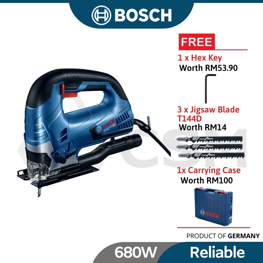 BOSCH GST90BE Professional Jigsaw 90mm/650W 3100SPM 060158F0L0 | Shopee