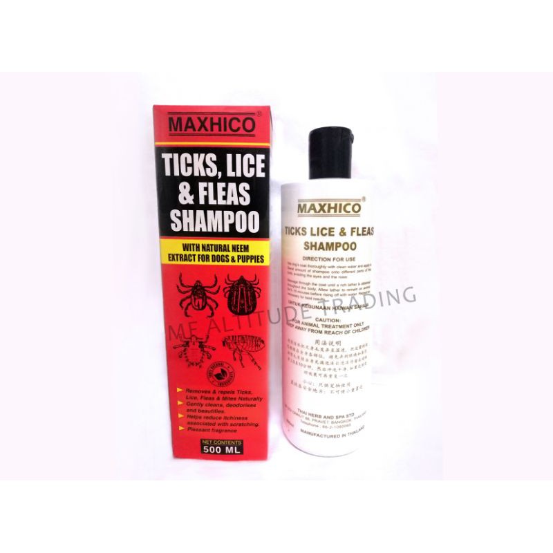 (Original) MAXHICO TICKS, LICE & FLEAS SHAMPOO 500ml Shopee Malaysia