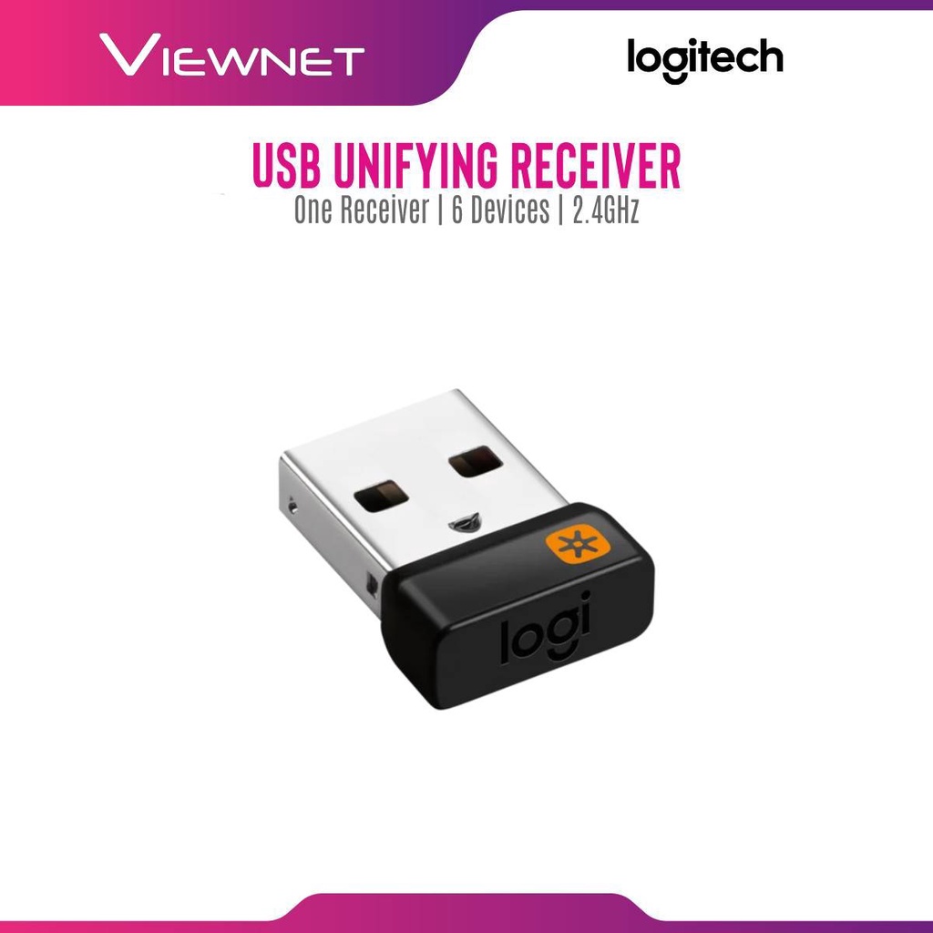 Logitech USB Unifying Receiver, 2.4 GHz Wireless Technology Shopee