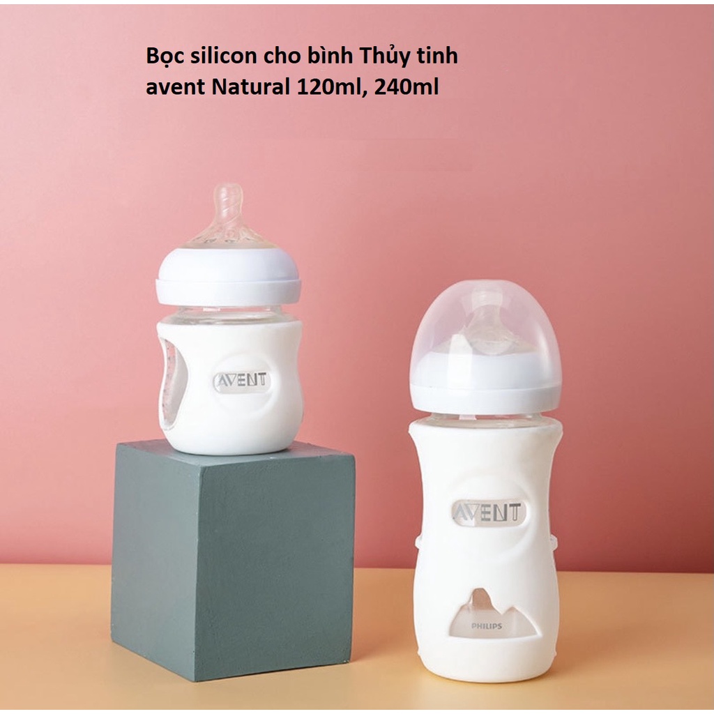 Silicone Cover for avent Wide Neck Glass Baby Bottles (avent Natural