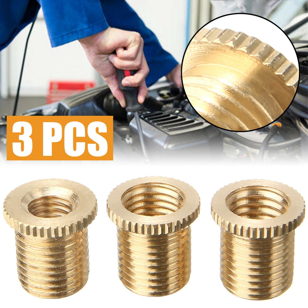 3pcs Gear Shift Knob Thread Adapter Nut Insert Kit M10x1.25&M10x1.5