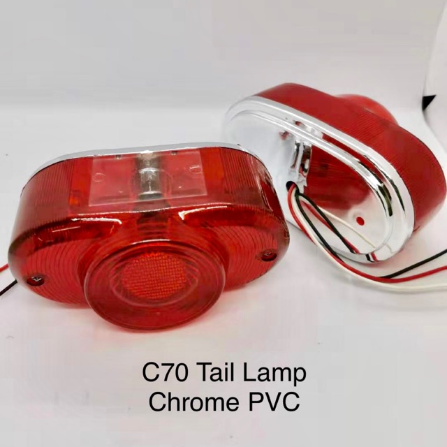 HONDA C70 LAMPU BULAT TAIL LAMP - PVC CP / CHROME // C70 LAMPU BELAKANG