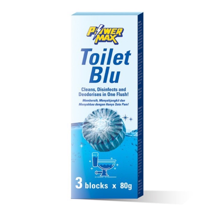 PowerMax Toilet Blu 80g x 3 (Cosway For WC Water Closet To