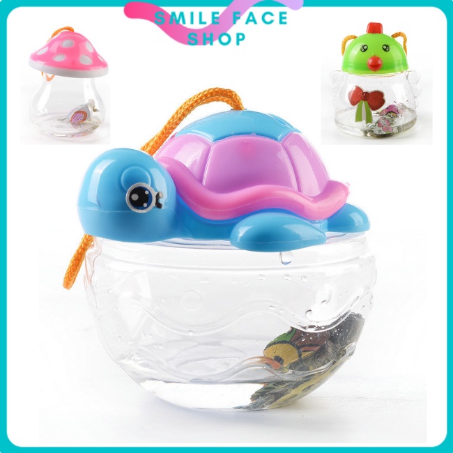 Plastic Fish Aquarium / Guppy Tank/Betta Tank / Mini small plastic mushroom shaped fish tank 1