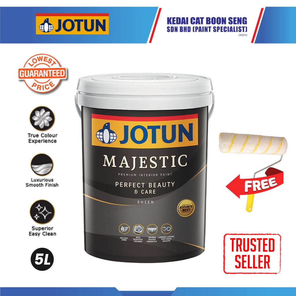 Jotun Perfect Beauty and Care 5L WHITE / Interior Home Painting/ Jotun Paints Shopee Malaysia