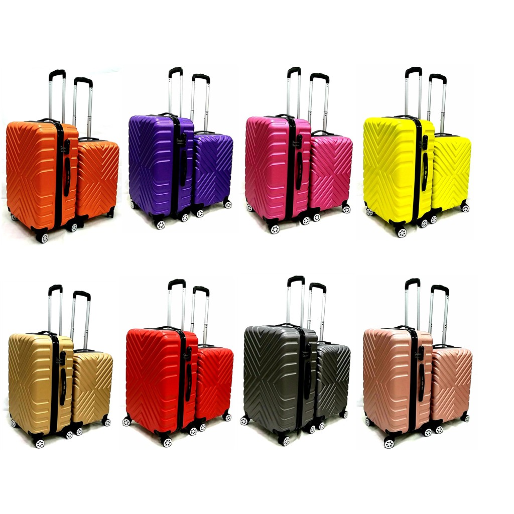 TRAVEL LUGGAGE BAG X 20inch + 24inch 2in1 set DESIGN X READY STOCK BEG