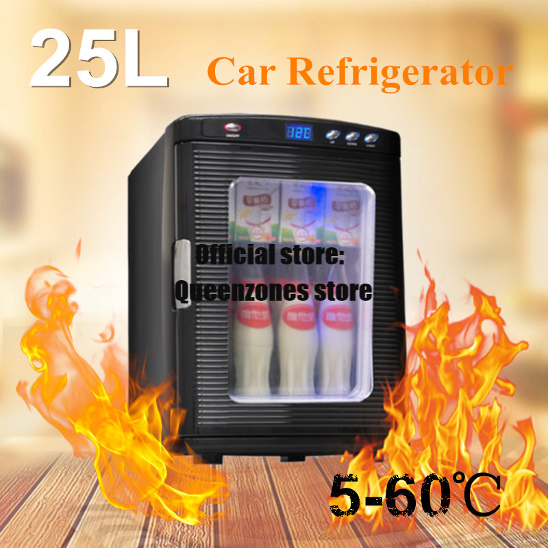 25L 12V/220V Food Fridge Warmer Cooler Refrigerator Box Thermoelectric