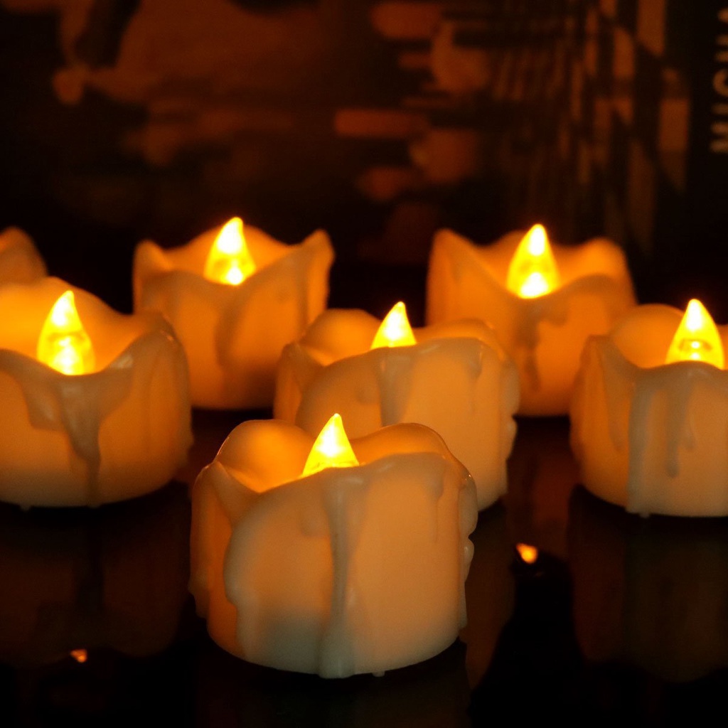Flickering LED Candles/ Waterproof Flameless Tealight Candles / fake Candles /Tearing Dwarf LED