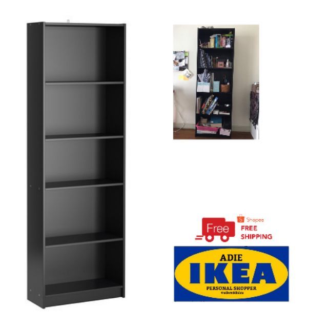IKEA FINNBY Bookcase Rack Black Shopee Malaysia
