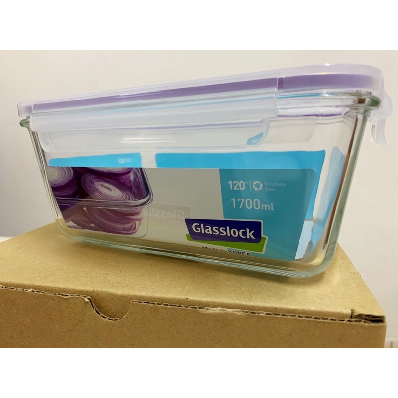 Glasslock Container 1700ml (Purple Lid) Shopee Malaysia