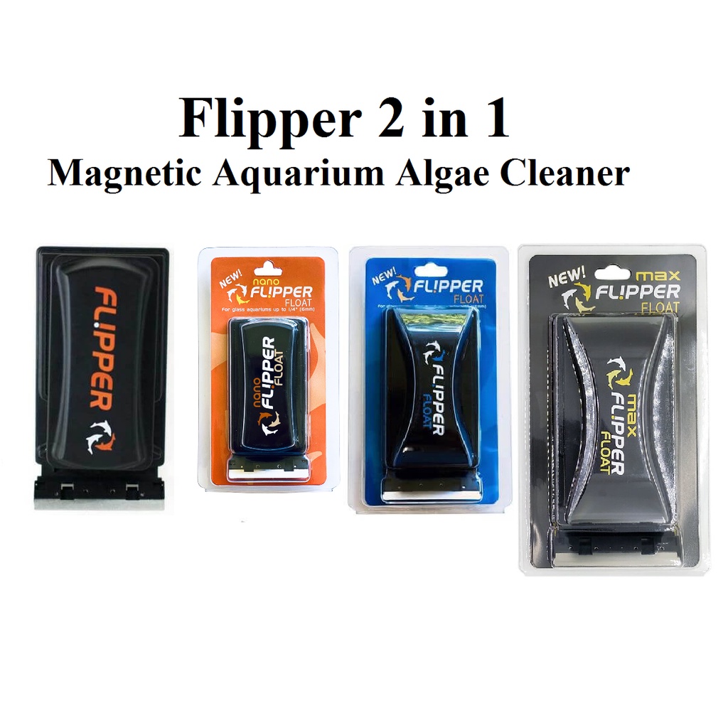 Flipper Aquarium Scrubber Glass Cleaner float Flipper 2 in 1