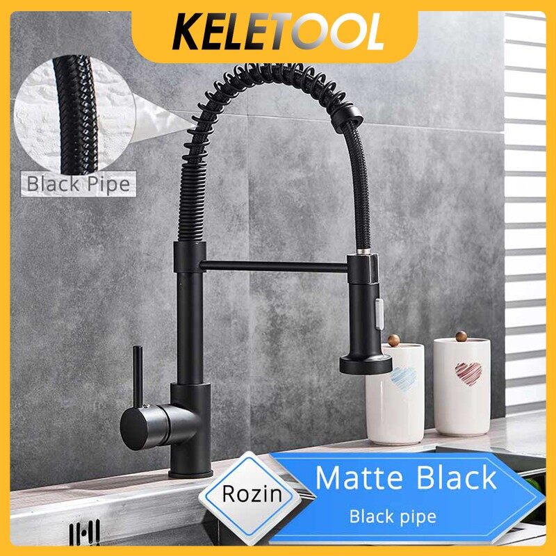Kitchen Faucet High Pressure Pull Spring Washing Basin Trough