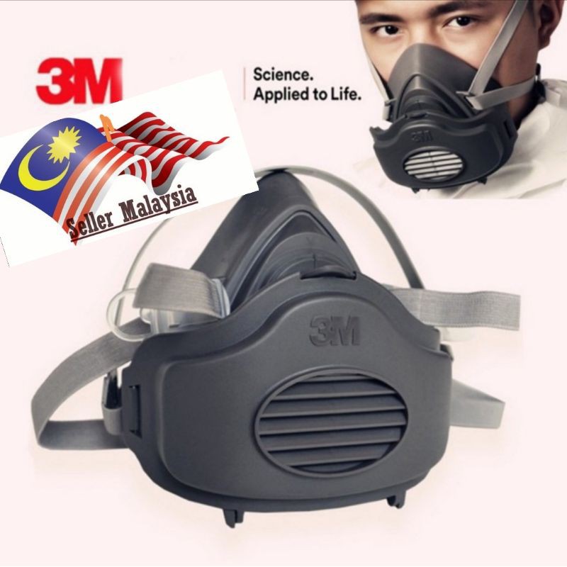MASK 3M 3200 PELITUP MUKA PENUTUP HIDUNG RESPIRATOR SPRAY PAINT N95