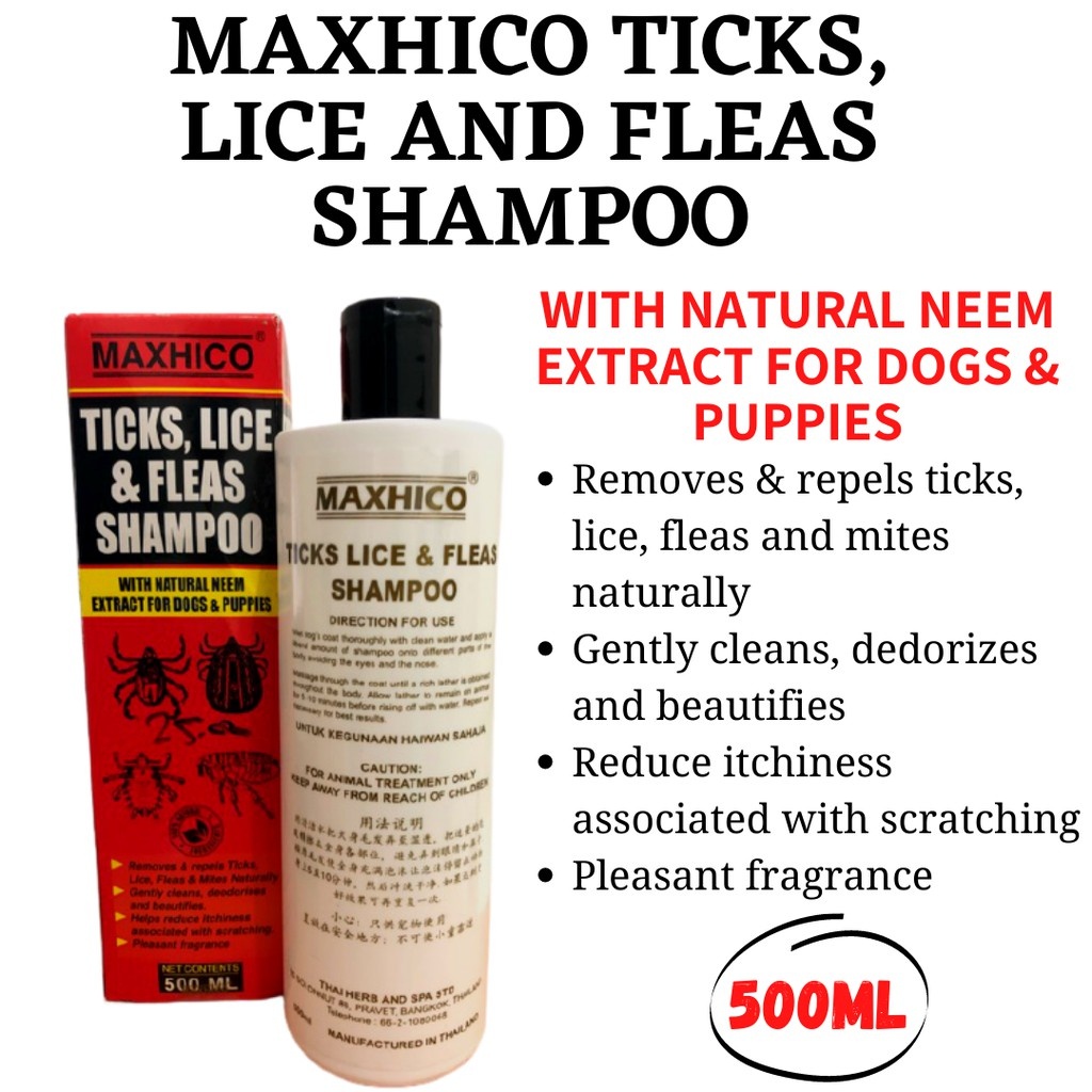 MAXHICO TICKS LICE & FLEA SHAMPOO 500ml Shopee Malaysia