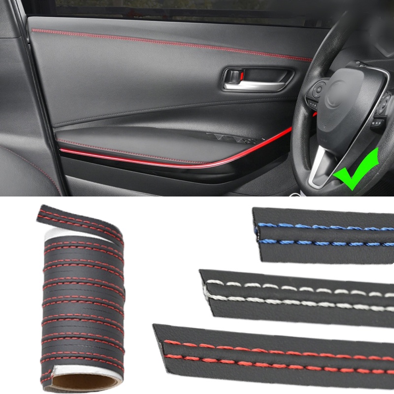 1.5cm Width Red Car Interior Moulding Trims Line Strips Car Styling