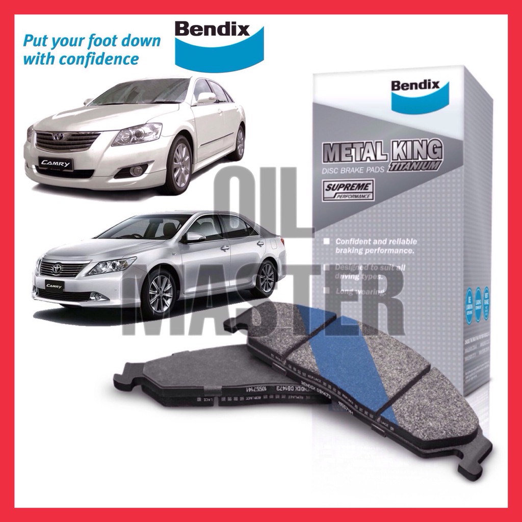 TOYOTA CAMRY ACV40 ACV50 REAR BENDIX METAL KING TITANIUM BRAKE PAD