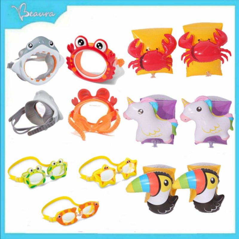 🔥Intex Swimming Goggles Inflatable Arm Float Bands Pelampung Lengan