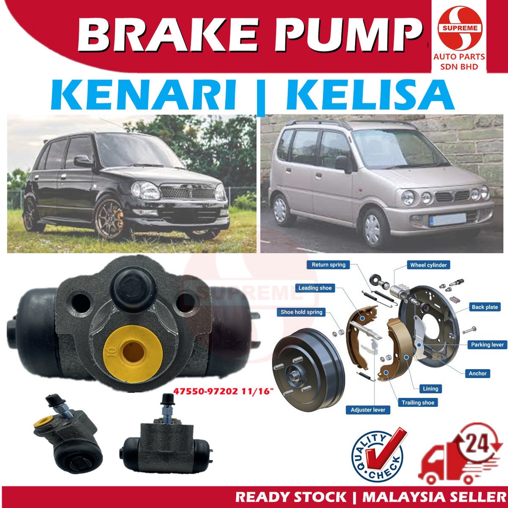 S2U Rear Wheel Brake Pump Perodua Kenari Kelisa Cylinder Hydraulic