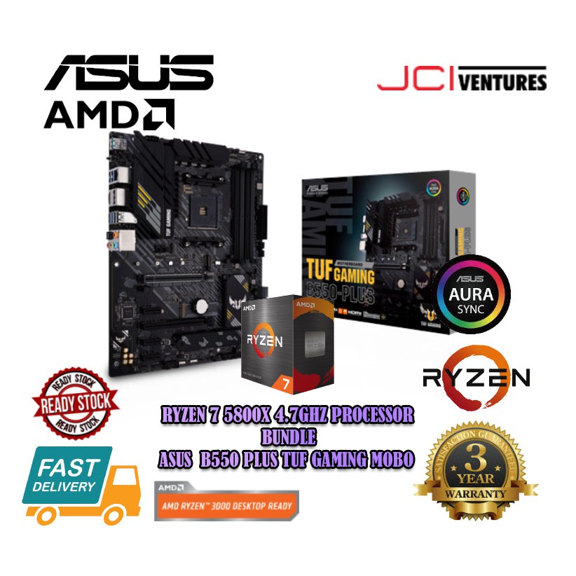Ryzen 7 5800X 4.7Ghz Processor / Asus B550 Plus Tuf Gaming Motherboard [Bundle] Shopee Malaysia