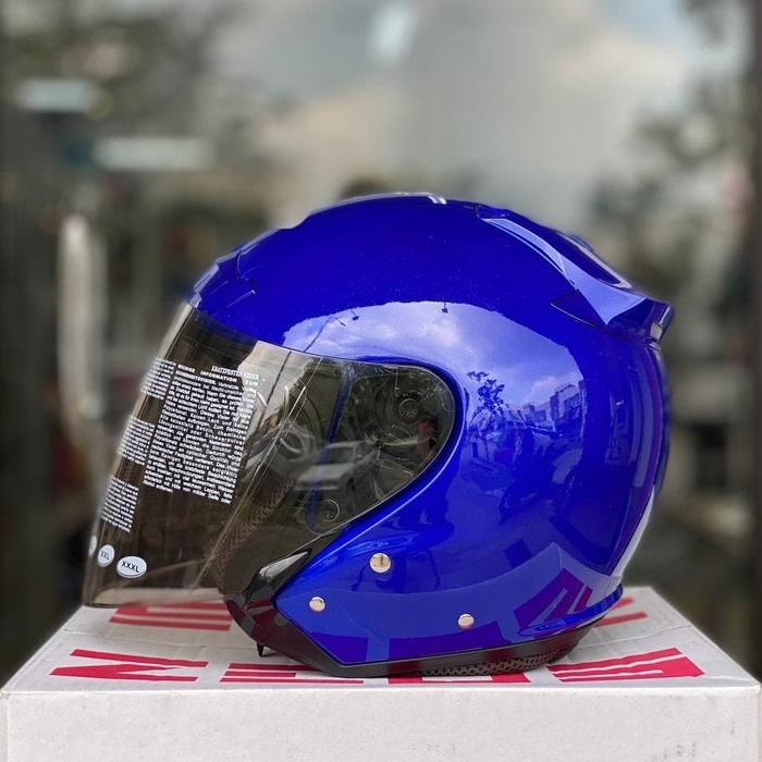 Zeus Helmet ZS609 Metallic Blue Open Face Helmet New 2022 + FREE GIFT