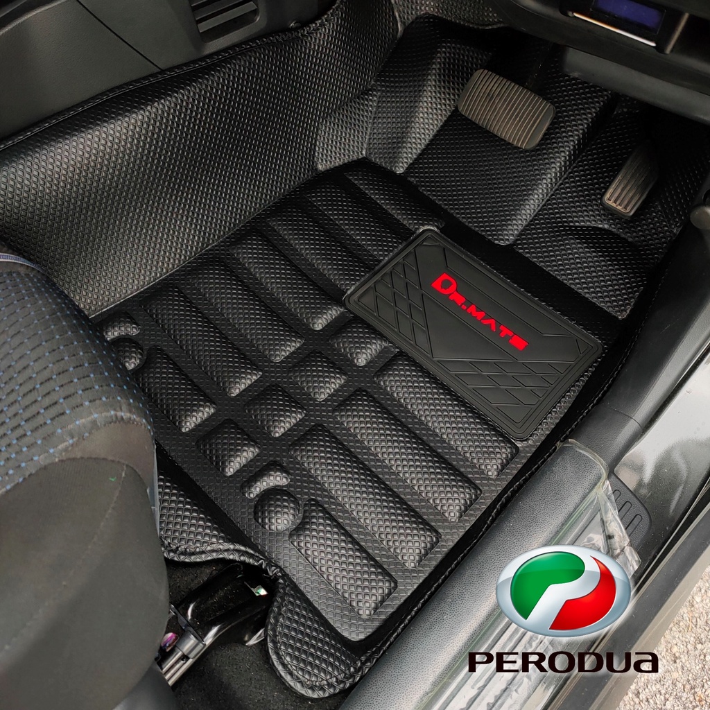 [1 set] DR.MATS Diamond / TPE Car Mat 5D Carpet Mat Perodua Axia Aruz