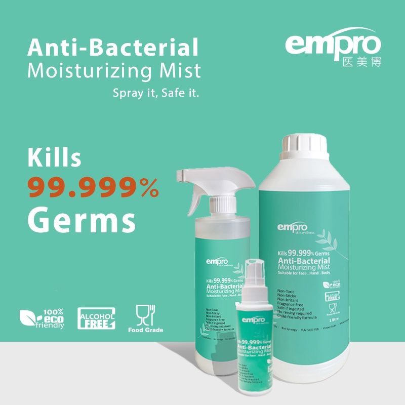 EMPRO Antibacterial Moisturising Mist Kills 99.999 Germs 💥 Alcohol
