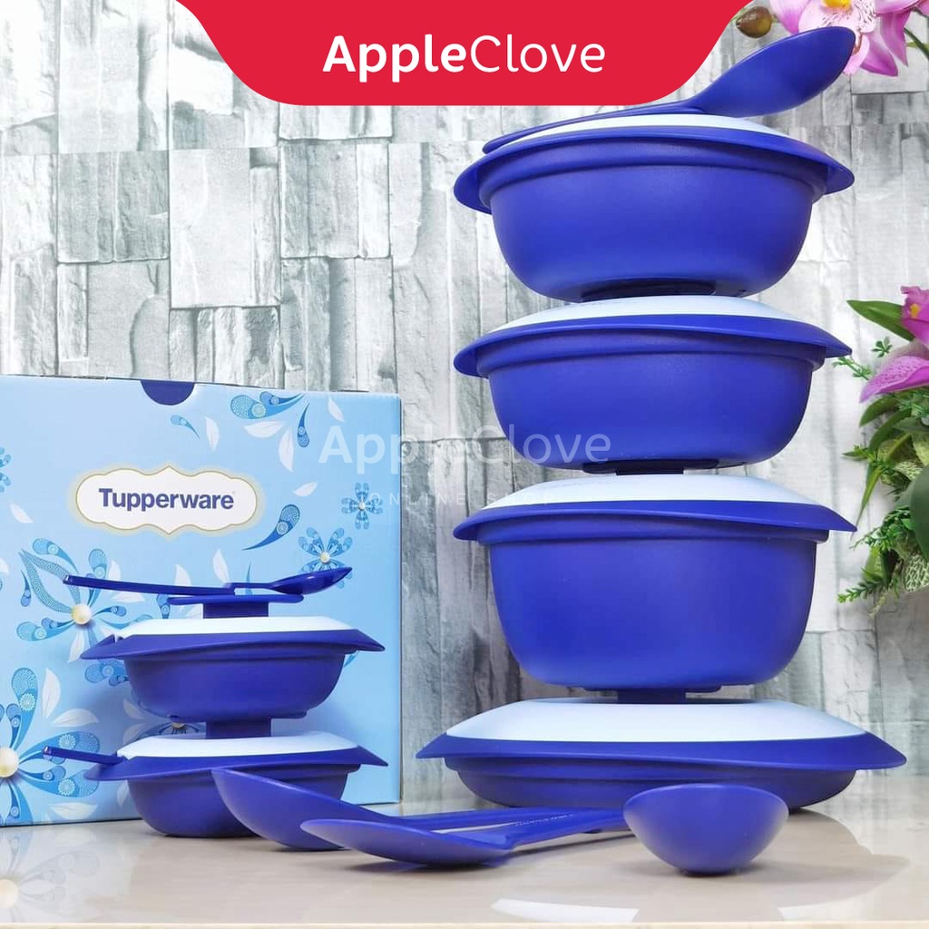 🔥GIFT SERIES🔥 Tupperware Royale Blue Petit Serveware Blossom Serveware Set Purple Turquoise