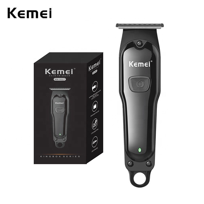 Kemei 2022 Electric Hair Trimmers Tshape Blade Cordless Clipper Finish
