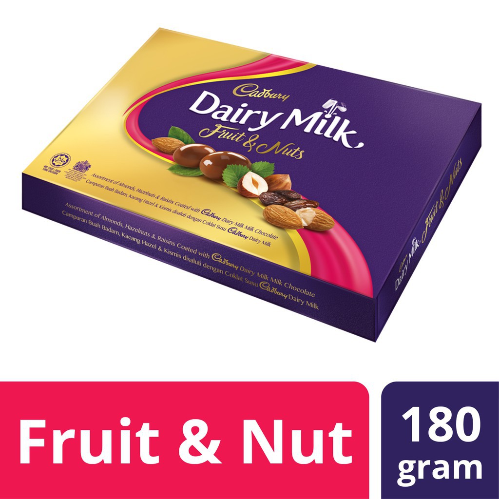 Cadbury Dairy Milk Fruit & Nuts 180g Box / Gift Pack Shopee Malaysia