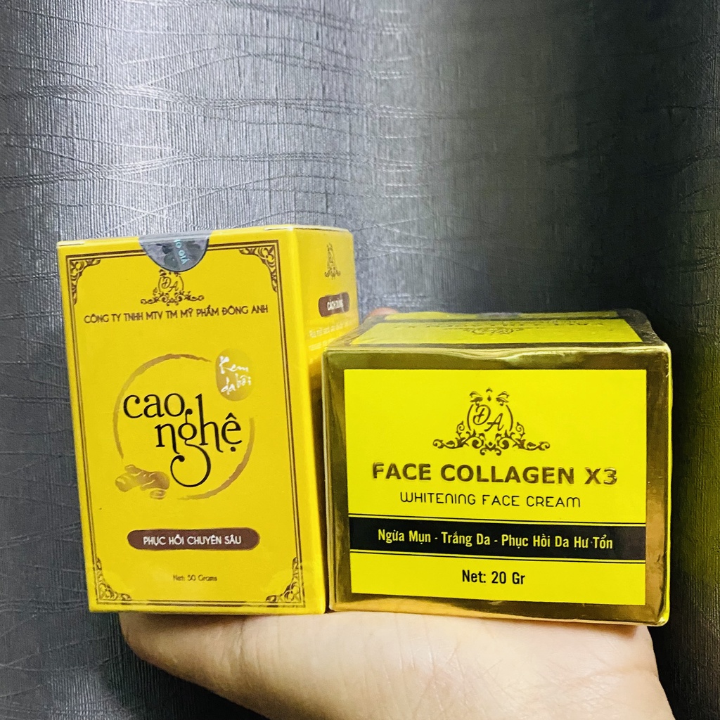 Combo Face Collagen X3 + Collagen Turmeric X3 Genuine Dong Anh