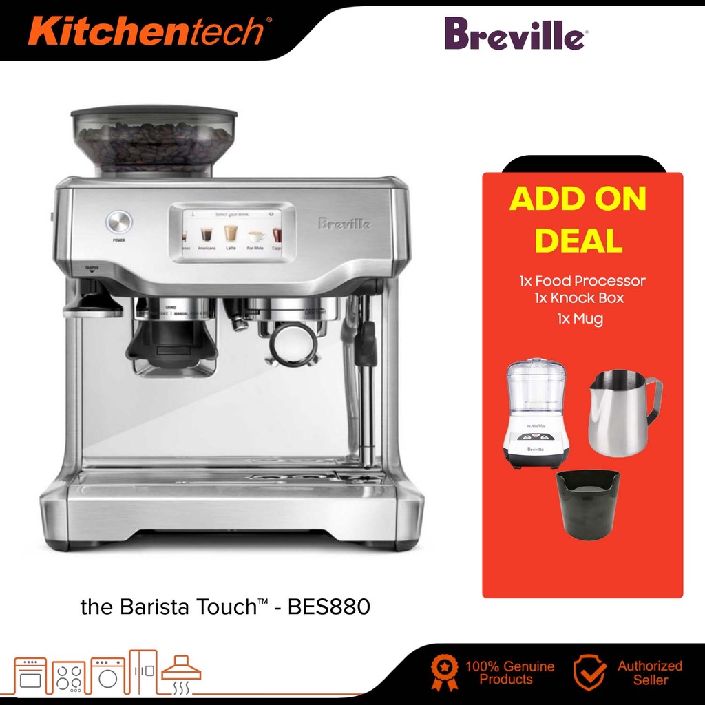 Breville The Barista Touch BES880 Automatic Coffee Machine with