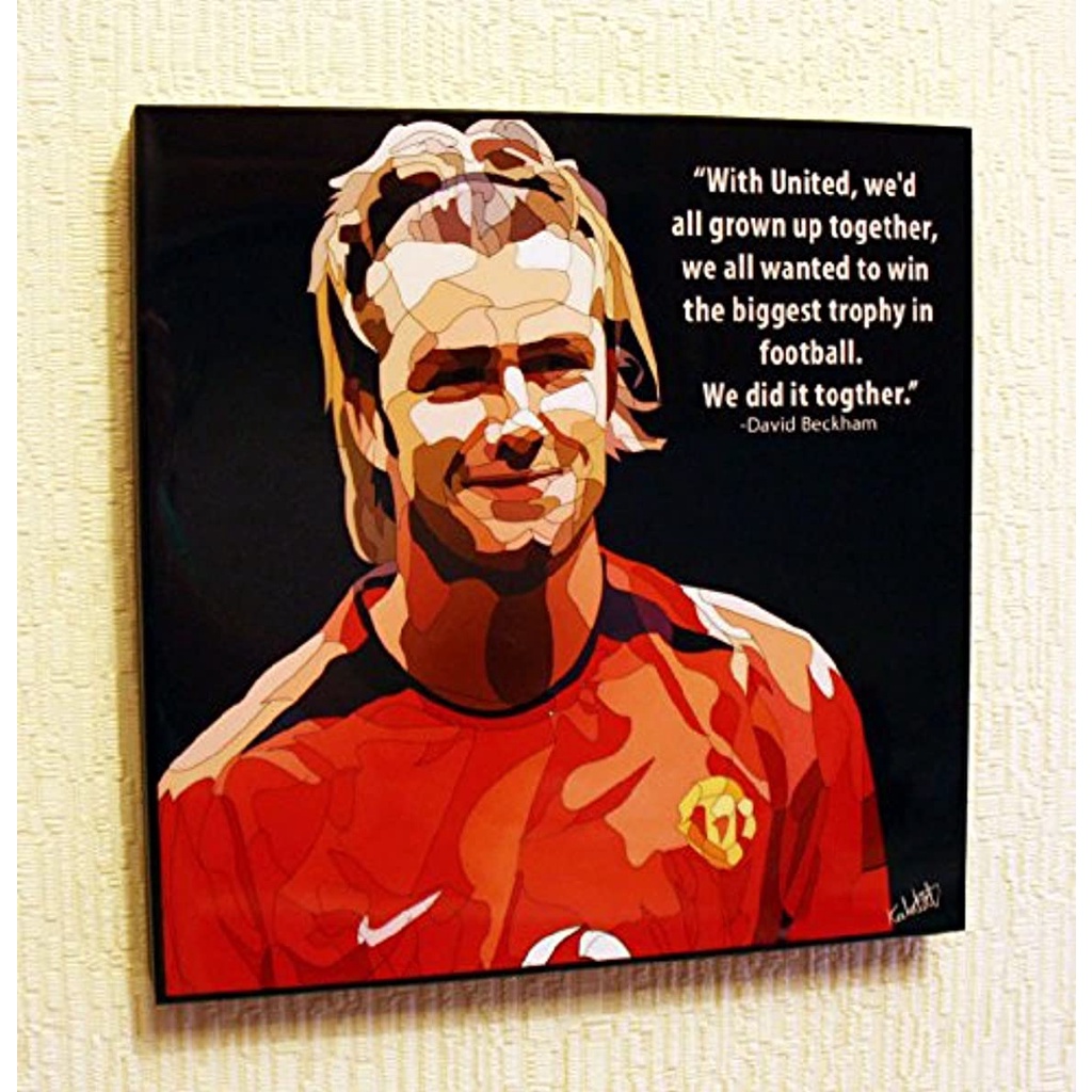 David Beckham Football Soccer Poster POP Art Painting on Canvas