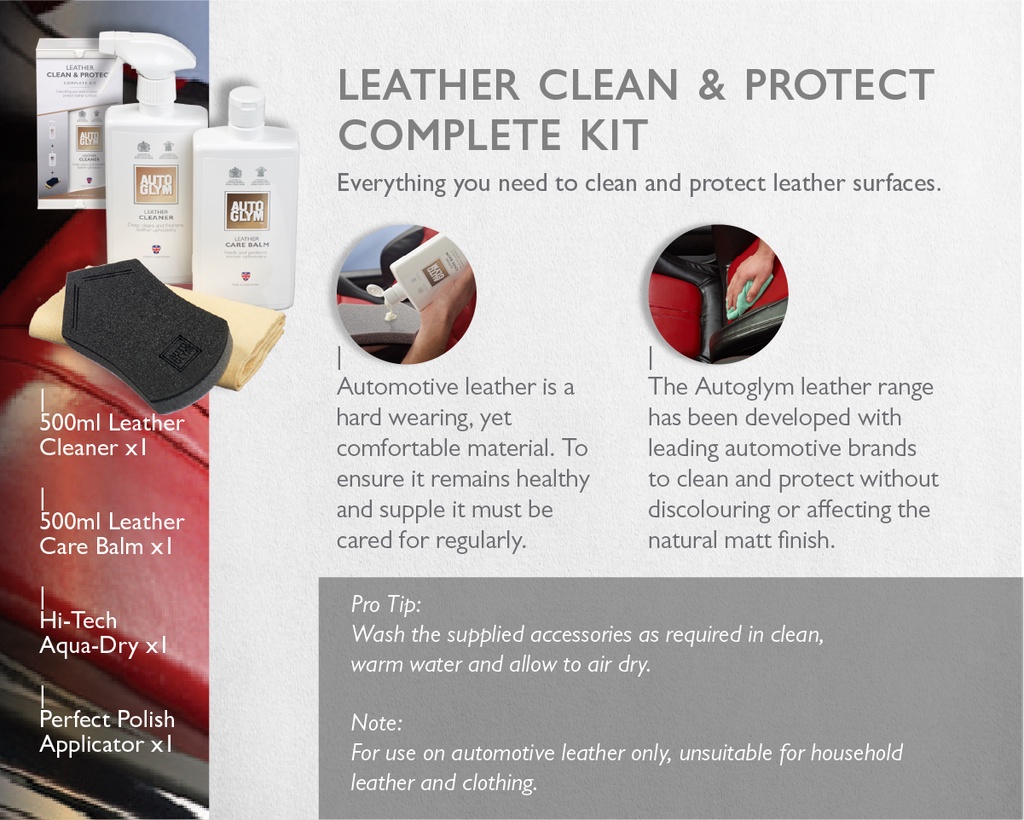 AUTOGLYM Leather Clean & Protect Complete Kit (Worth RM373.80) All