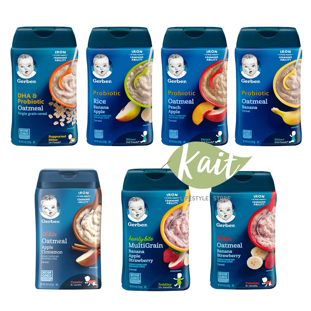 Gerber Baby Cereal 8oz (1st Foods Supported Sitter, Crawler8+ months