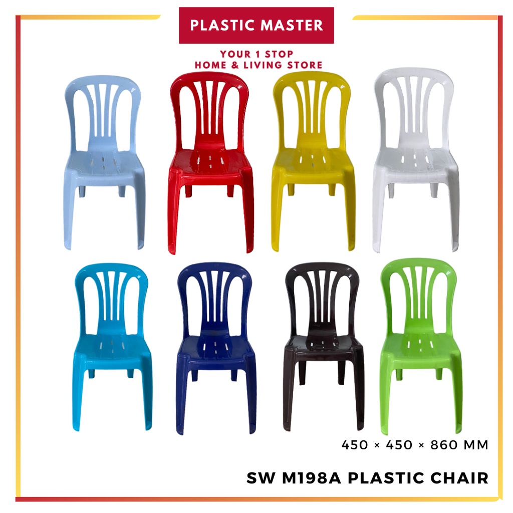 High Quality Plastic Chair 3 Years Warranty Multiple Colors Ready Stock