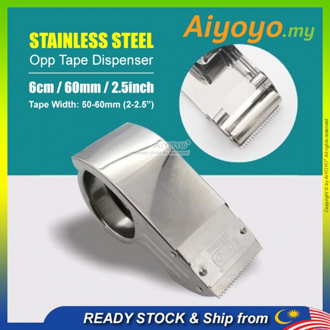 Stainless Steel Tape Dispenser Sealer Cutter OPP Tape Dispensor