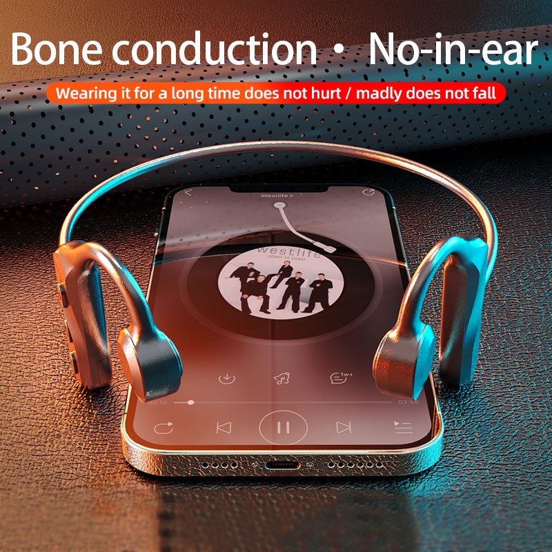 K69 Bone Conduction OnEar Wireless Bluetooth Earphones Smart Touch Sports With Mic Shopee