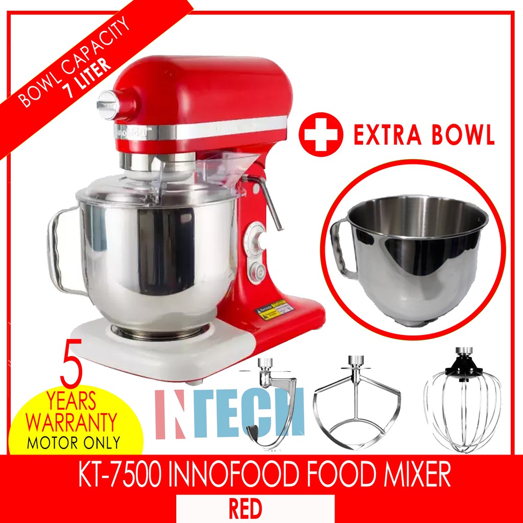 INNOFOOD KTB7/KT7500 STAND MIXER (HEAVY DUTY) 2 BOWL Shopee Malaysia