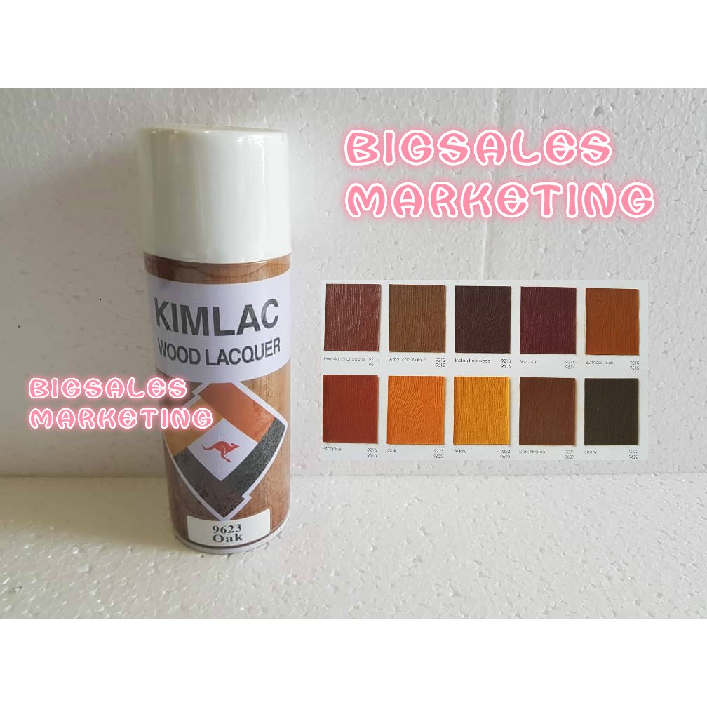 400ML KIMLAC Wood Lacquer Spray/Wood Varnish/Wood Shellac/Syelek Kayu