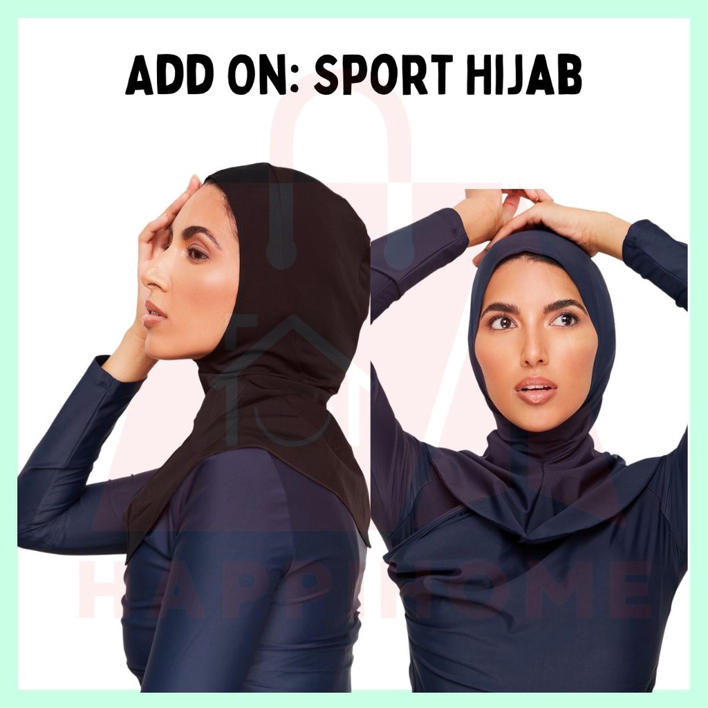 Korean Modest Swimwear Burkini Baju Renang Muslimah Women Swimsuit Full Cover UV Long Sleeve