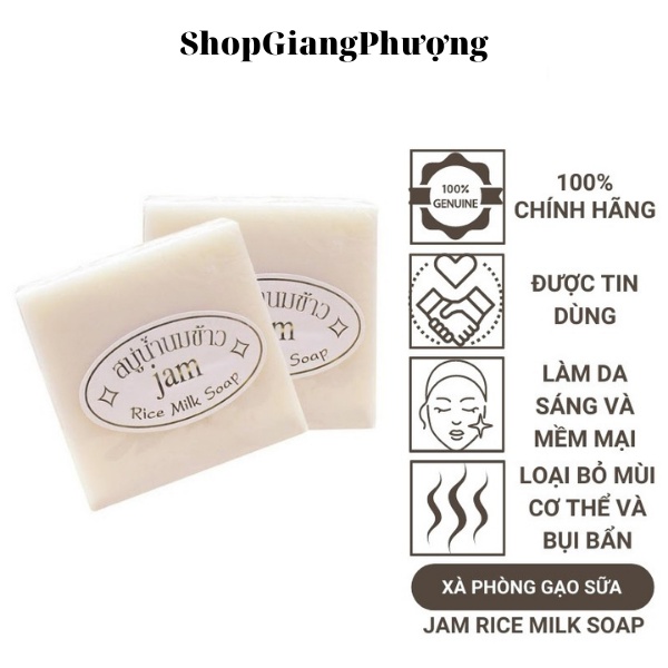 Jam RICE MILK SOAP Thailand RICE Bran 65gr (Standard Thai Product
