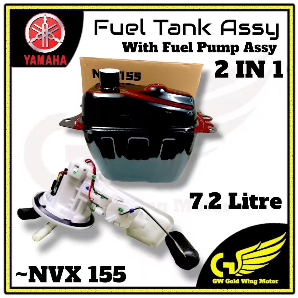YAMAHA NVX155 V1 7.2 LITRE FUEL TANK ASSY SET NVX 155 7.2L WITH FUEL