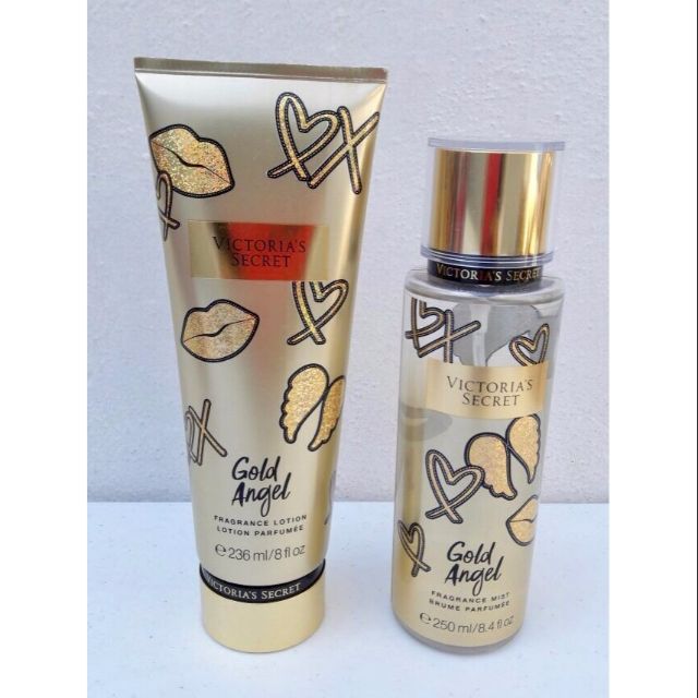 Victoria's Secret Showtime Fragrance GOLD ANGEL Body Mist & Lotion 2pc Shopee Malaysia