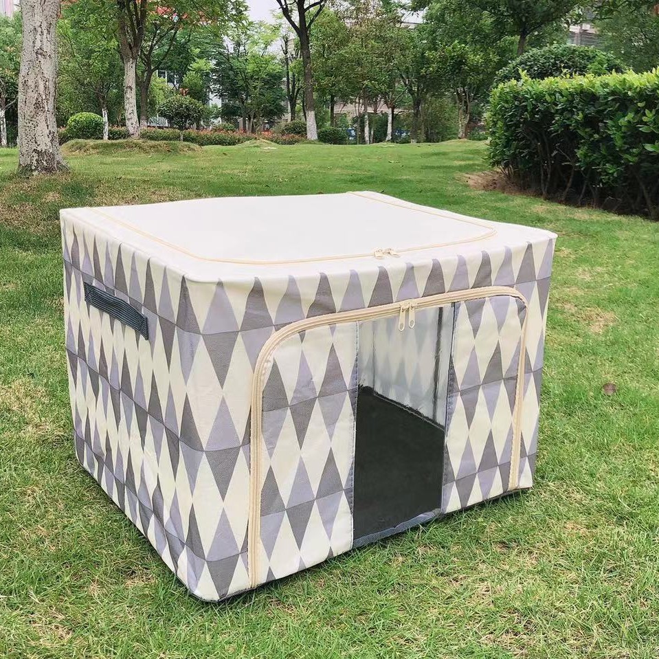 UTP 72L 100L Large Storage Box Foldable Oxford Box Steel Frame Cloth Storage Box Steel Frame