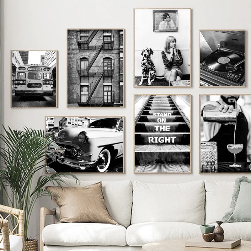 Nordic Style Poster Black and White Wall Art Photography Posters Canvas