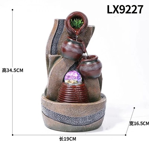 WATER FOUNTAIN LX9227 WATER FEATURE INDOOR OUTDOOR FENG SHUI HOME