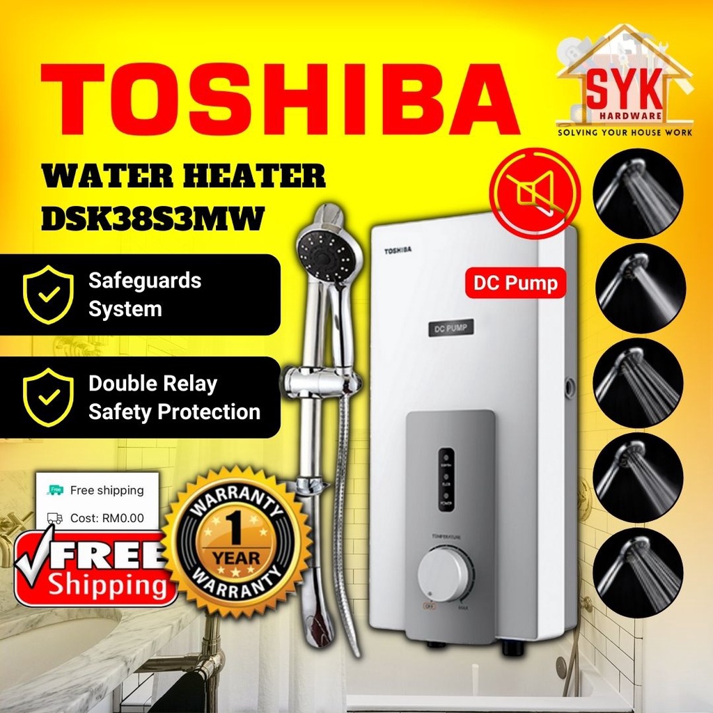 SYK (Free Shipping) TOSHIBA Instant Electric Water Heater With Booster