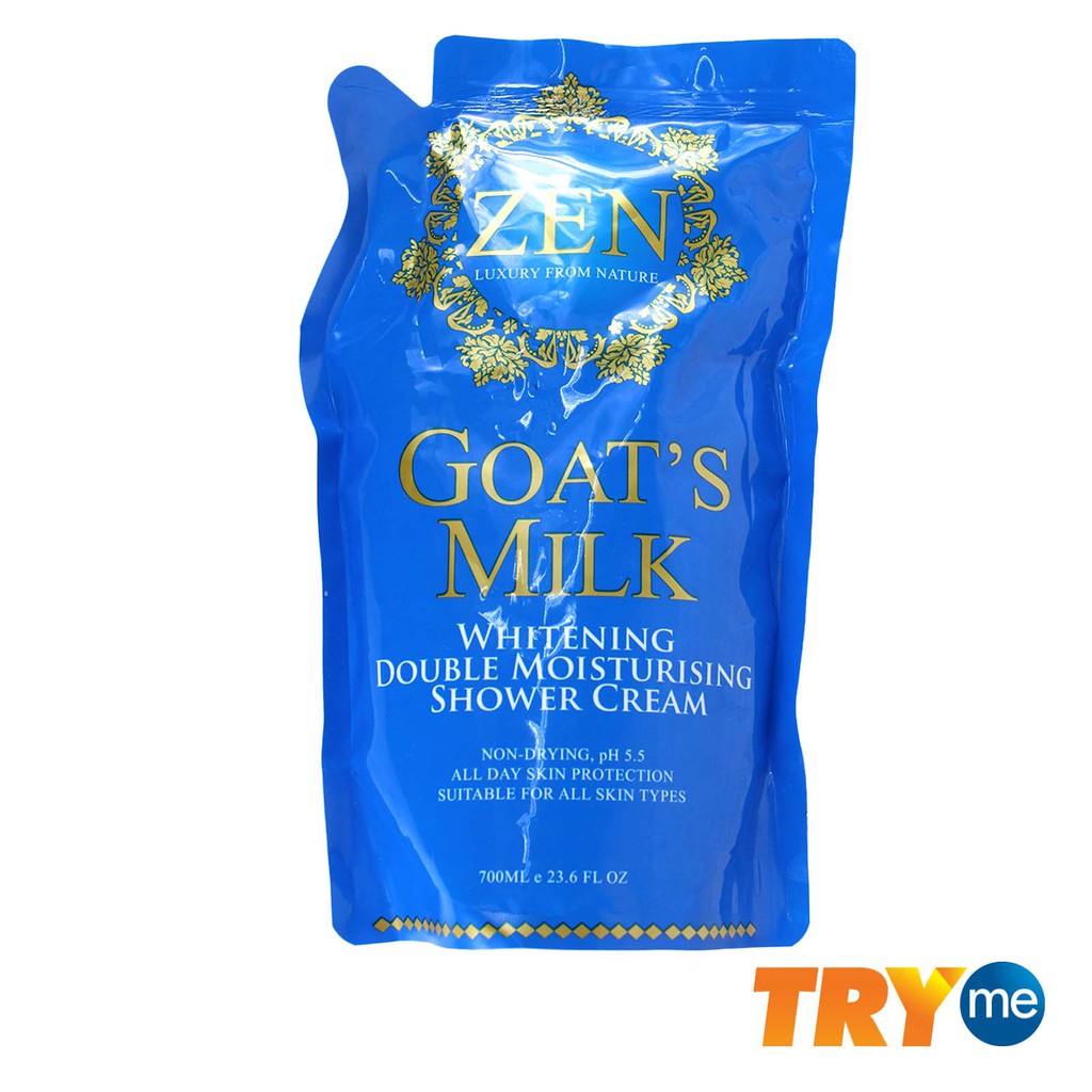 Zen Shower Cream Refill Goat Milk 700ml Shopee Malaysia