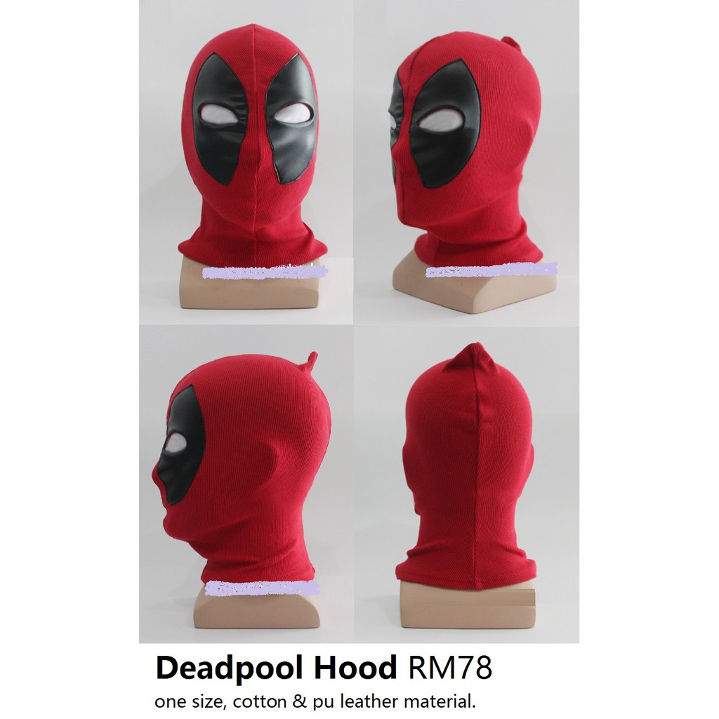 Deadpool Hood II Mask Costume Cosplay Cold Hobby Shopee Malaysia